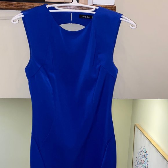 do & be Blue Dress with back cut out - Picture 1 of 4